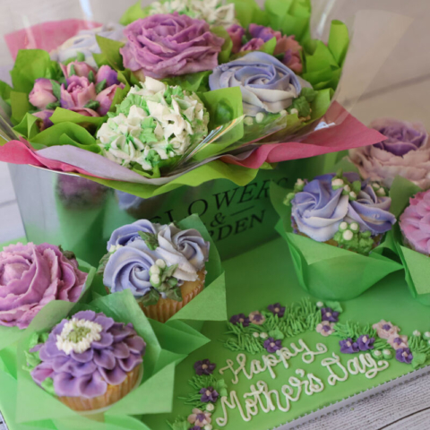 Floral Cupcakes for Mother's Day